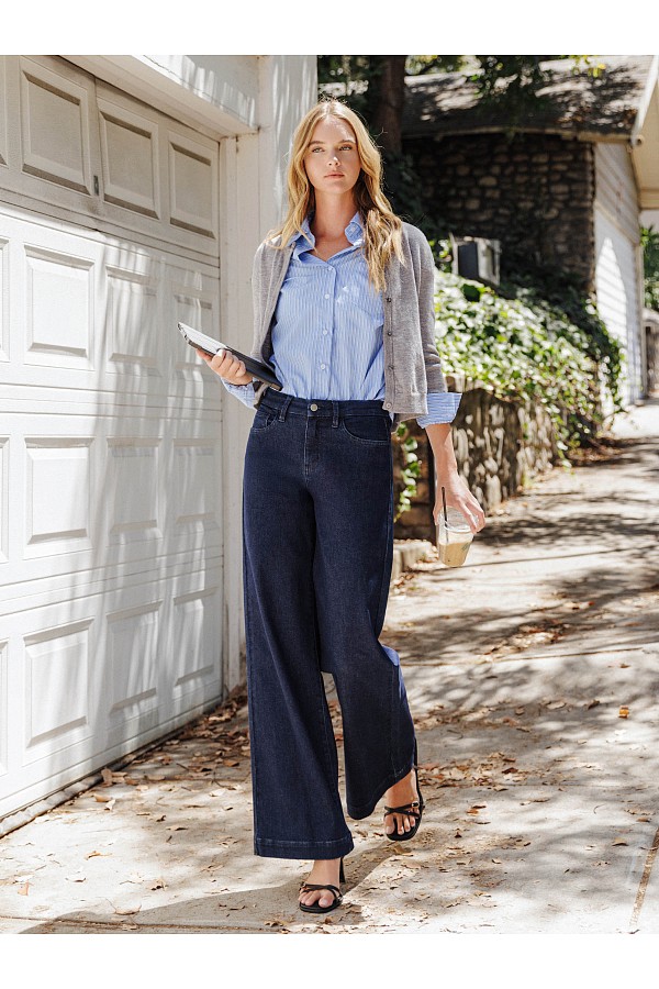 HIGH RISE SEAMLESS WB TROUSER HEM W...
